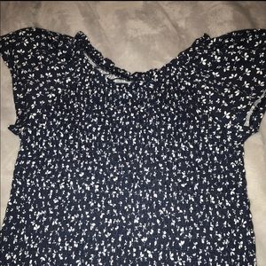 off the shoulder flower top